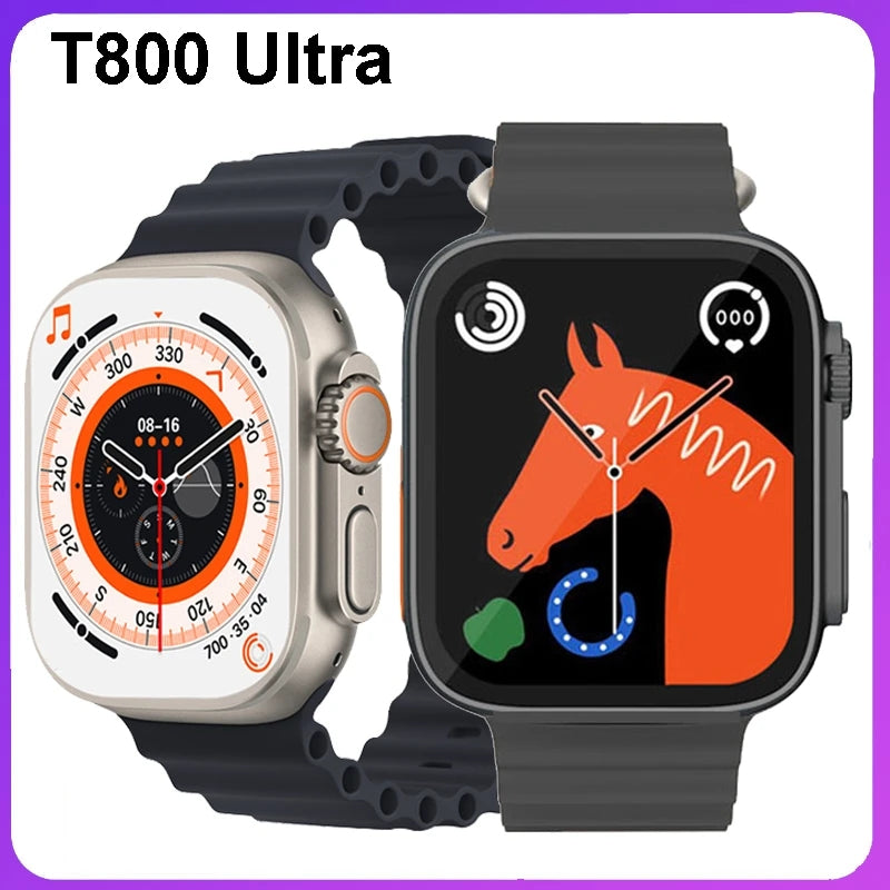 T800 Smartwatch © | 1.99" Full Touch Display | Fitness Tracker | Bluetooth Call | Heart Rate & Health Monitoring | Saudi Arabia