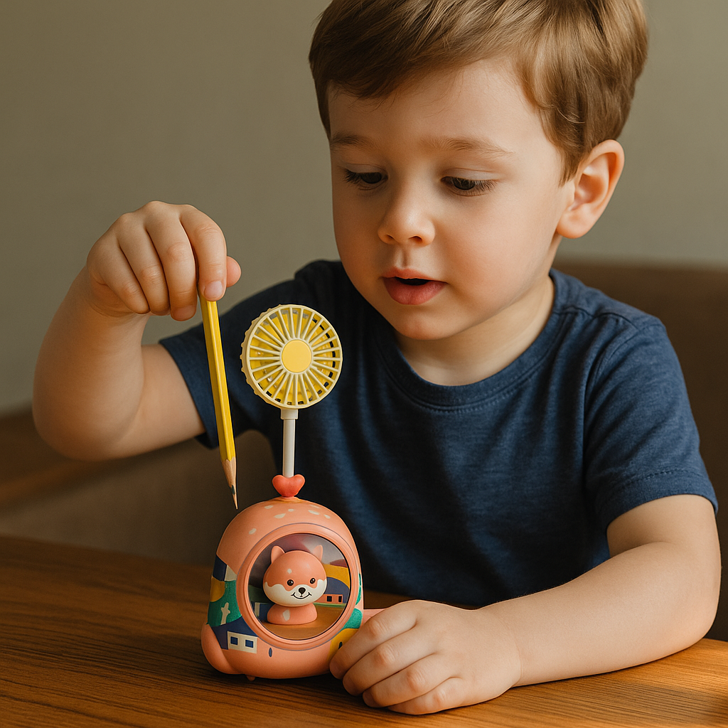 Mini Cartoon Animal Fan | Portable Kids Handheld Fan KSA