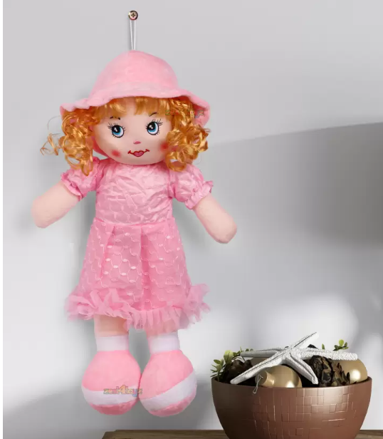 Pink Doll Toy (35cm) | Soft Plush Doll for Kids Saudi Arabia