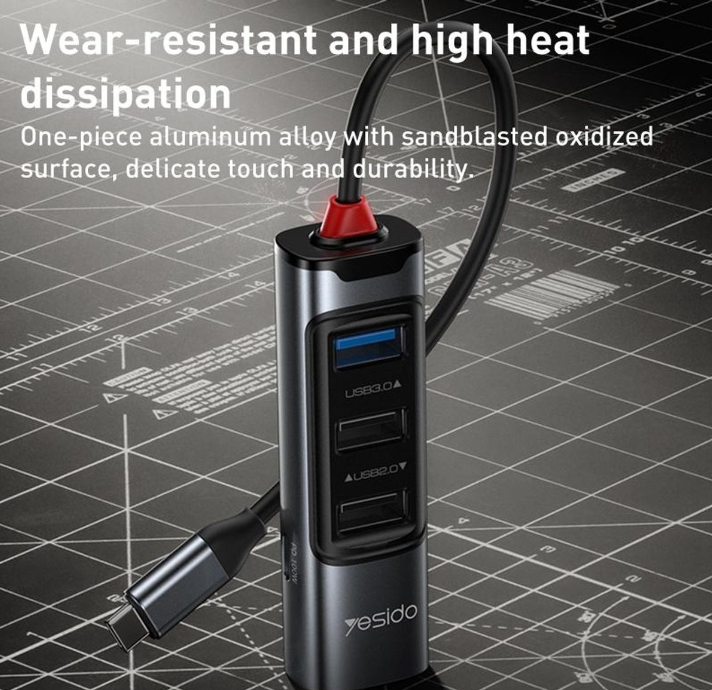 Type-C Multifunctional HUB Adapter – USB Expansion for Laptop & Mobile