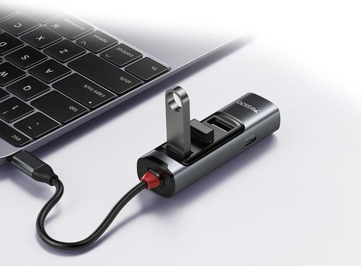 Type-C Multifunctional HUB Adapter – USB Expansion for Laptop & Mobile