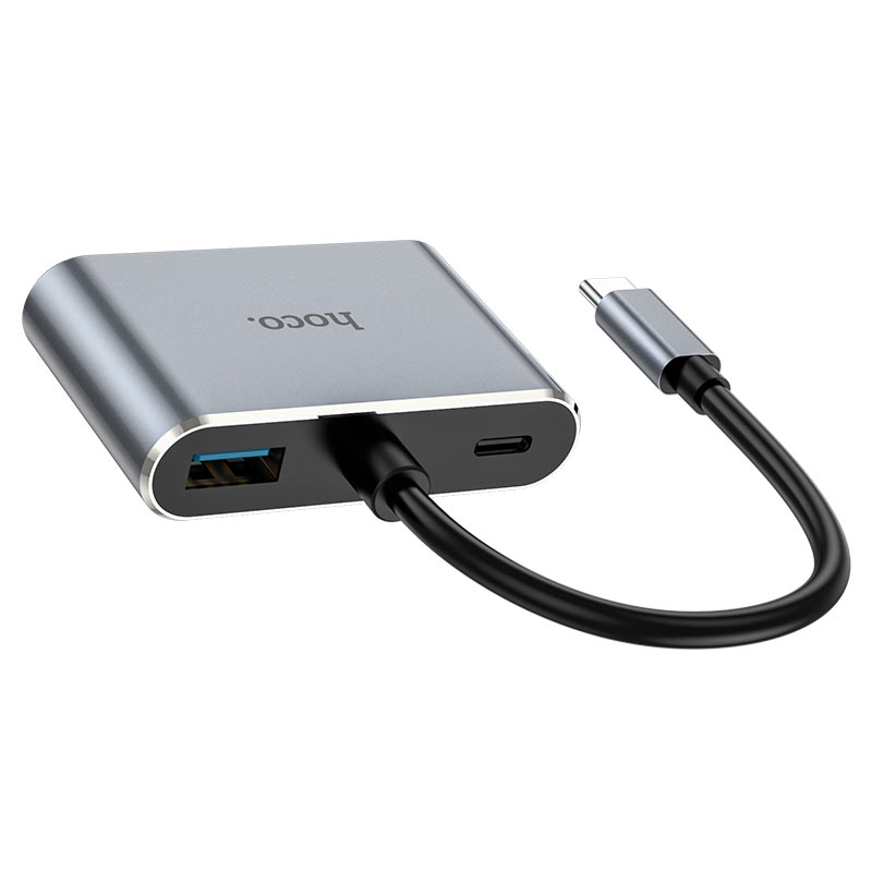 محول هوكو HB30 متعدد الاستخدامات © | موزع USB-C 5 في 1 | HDMI، USB 3.0، SD، وMicroSD | لأجهزة الكمبيوتر المحمولة والأجهزة اللوحية | المملكة العربية السعودية