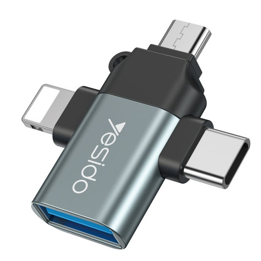 محول OTG 3 في 1 – موصل USB وType-C وMicro USB لجميع الأجهزة
